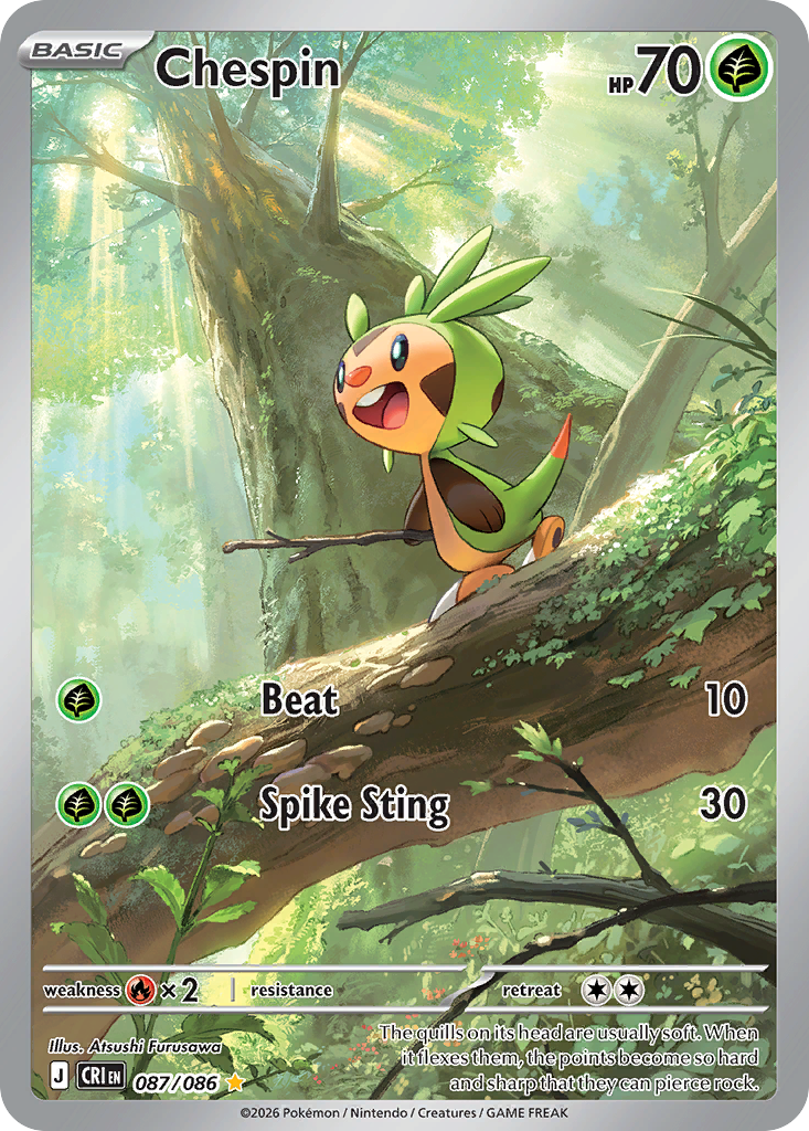 Chespin – Chaos Rising 087/086 Pokémon card