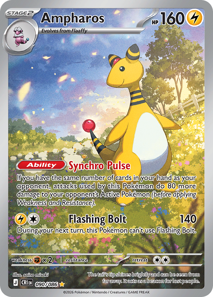 Ampharos – Chaos Rising 090/086 Pokémon card
