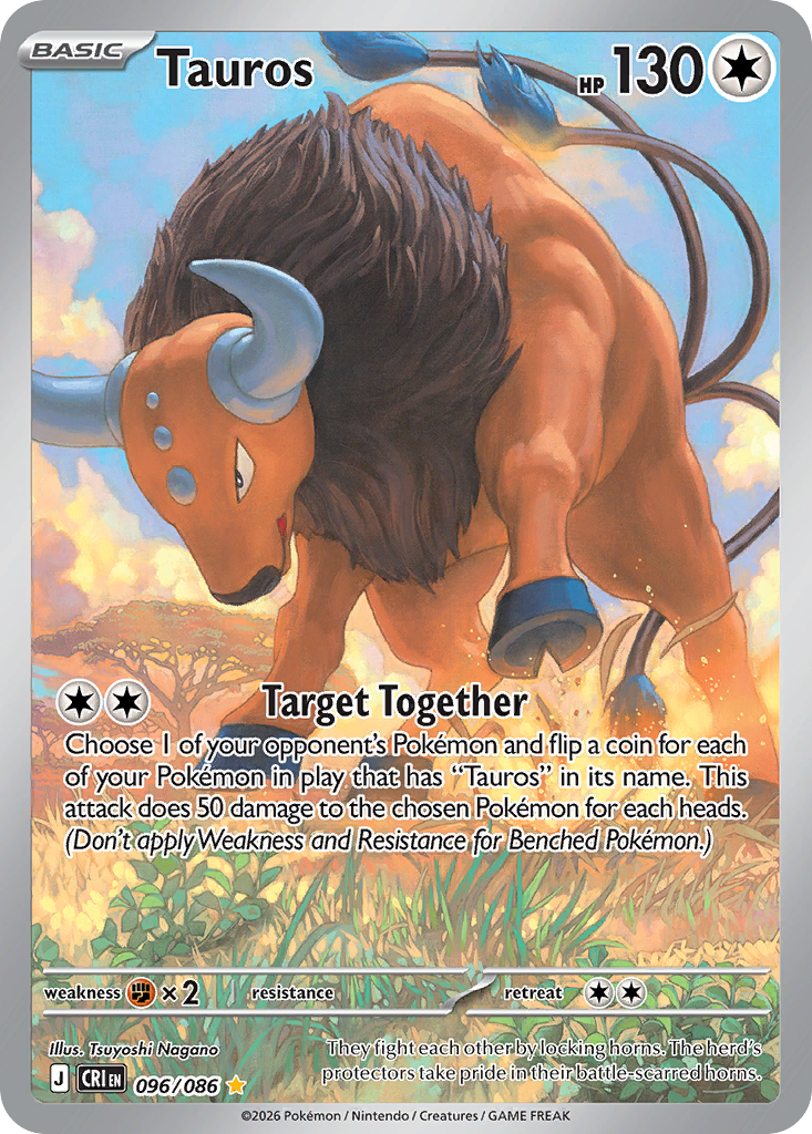 Tauros – Chaos Rising 096/086 Pokémon card