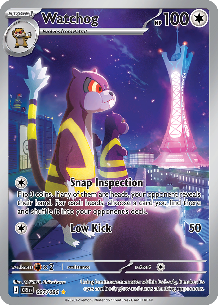 Watchog – Chaos Rising 097/086 Pokémon card