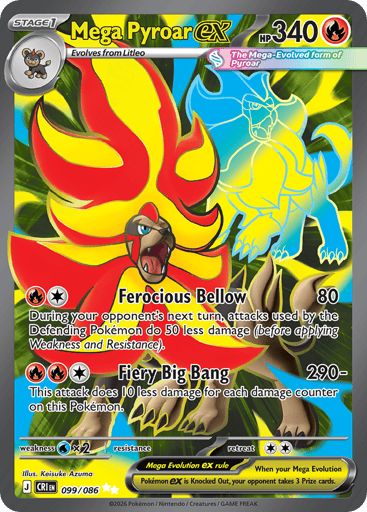 Mega Pyroar ex - Chaos Rising 99