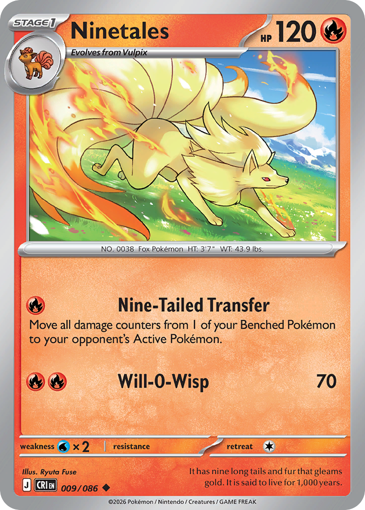 Ninetales – Chaos Rising 009/086 Pokémon card