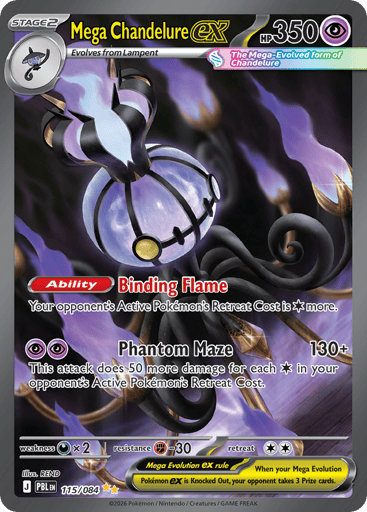 Mega Chandelure ex - Pitch Black 115