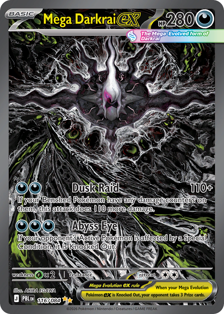 Mega Darkrai ex – Pitch Black 116/084 Pokémon card