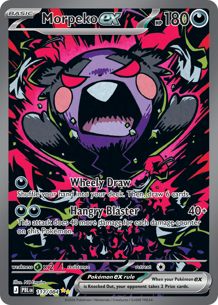 Morpeko ex – Pitch Black 117/084 Pokémon card