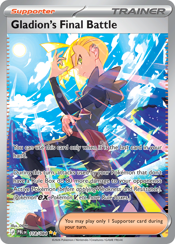 Gladion's Final Battle – Pitch Black 118/084 Pokémon card