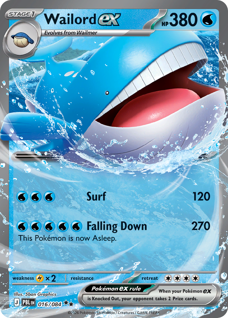 Wailord ex – Pitch Black 016/084 Pokémon card