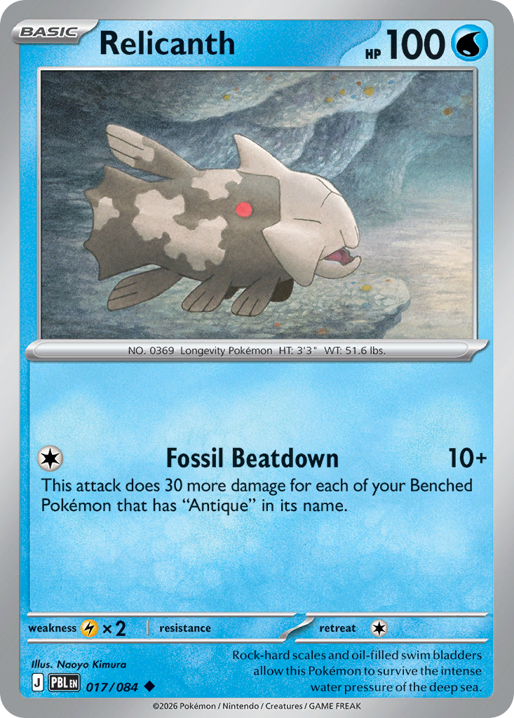 Relicanth – Pitch Black 017/084 Pokémon card