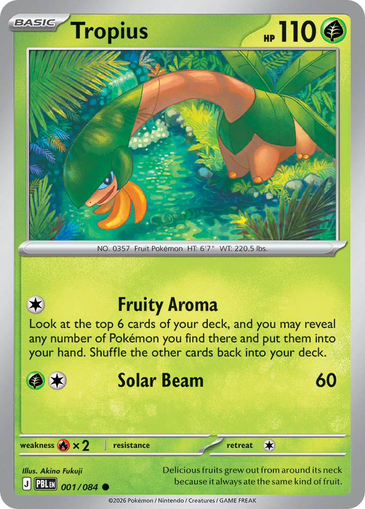 Tropius – Pitch Black 001/084 Pokémon card