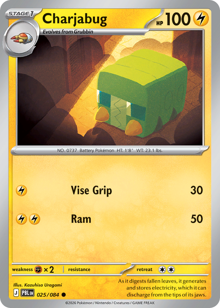 Charjabug – Pitch Black 025/084 Pokémon card