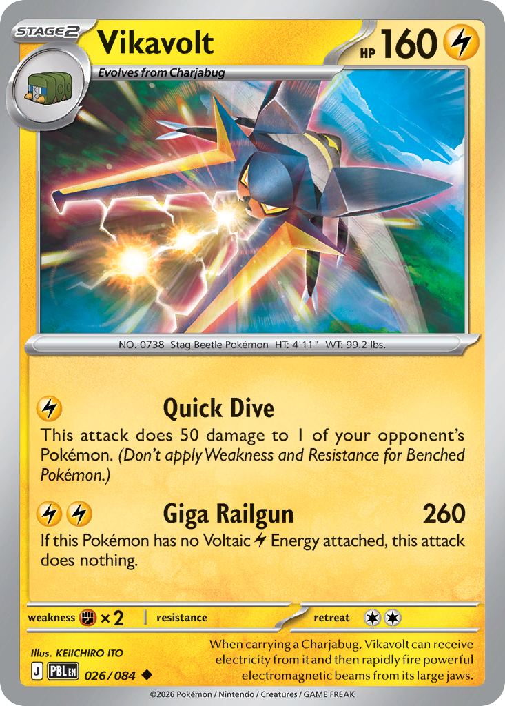 Vikavolt – Pitch Black 026/084 Pokémon card