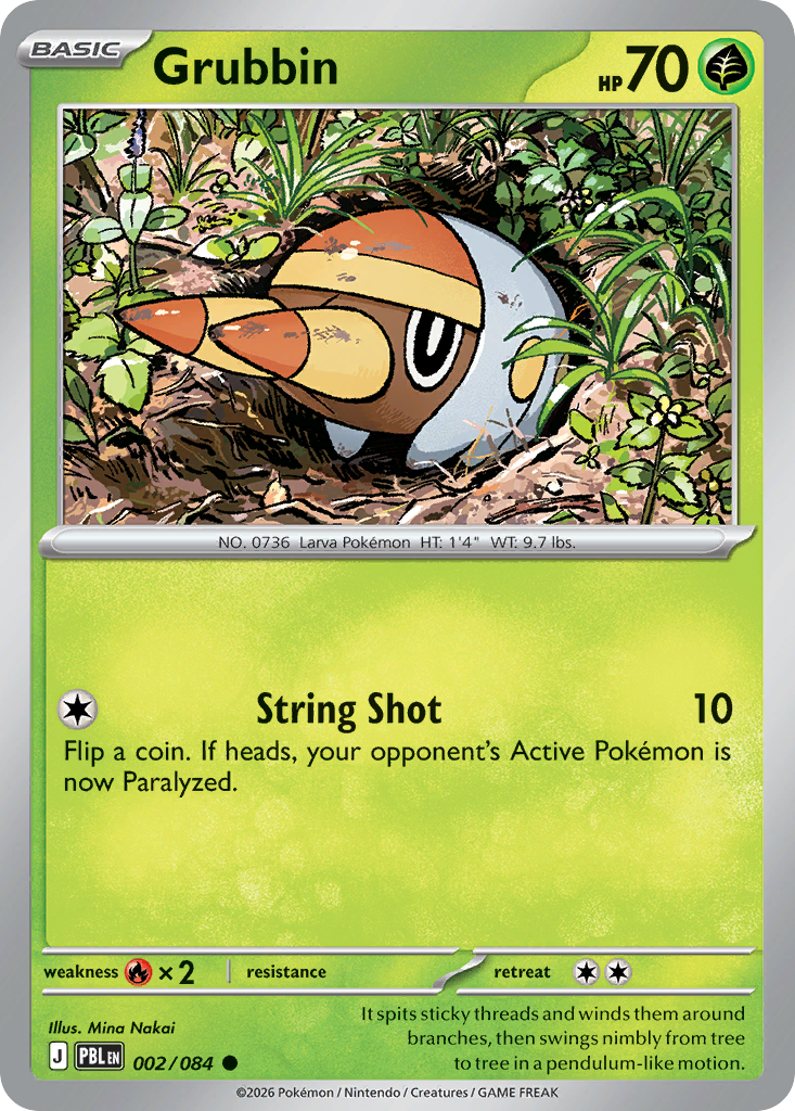 Grubbin – Pitch Black 002/084 Pokémon card