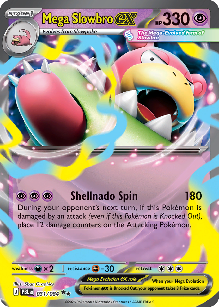 Mega Slowbro ex – Pitch Black 031/084 Pokémon card