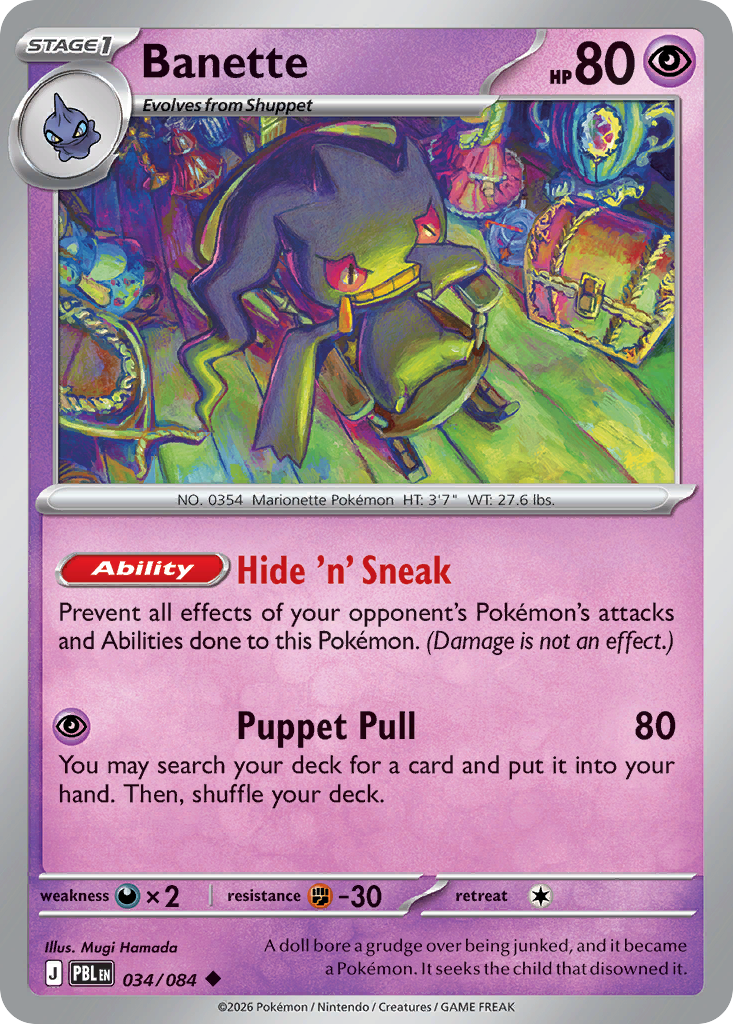 Banette – Pitch Black 034/084 Pokémon card