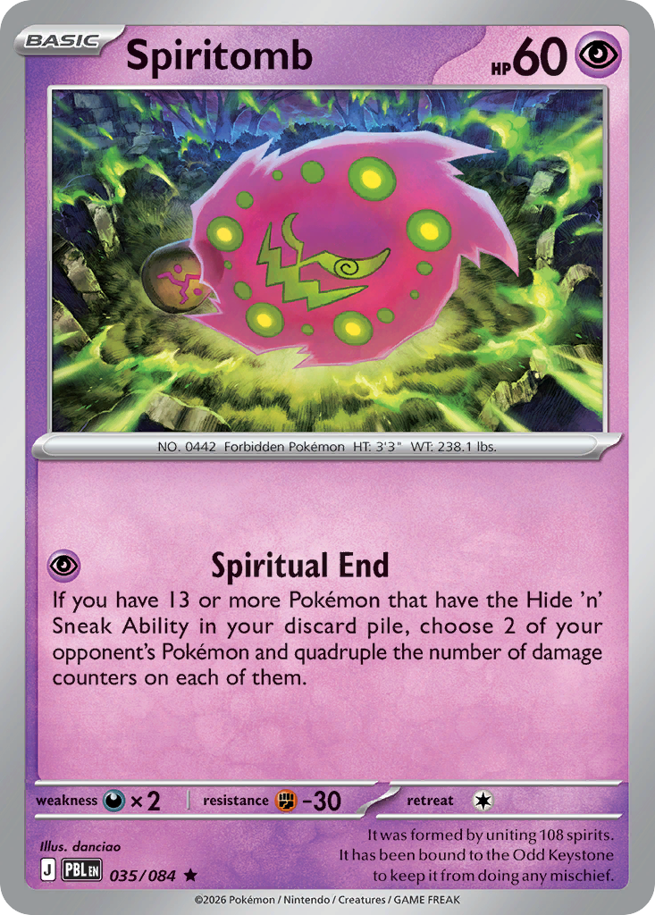 Spiritomb – Pitch Black 035/084 Pokémon card