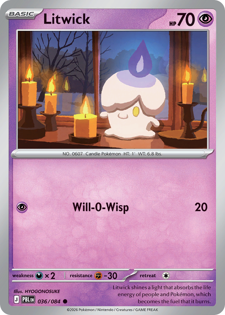 Litwick – Pitch Black 036/084 Pokémon card