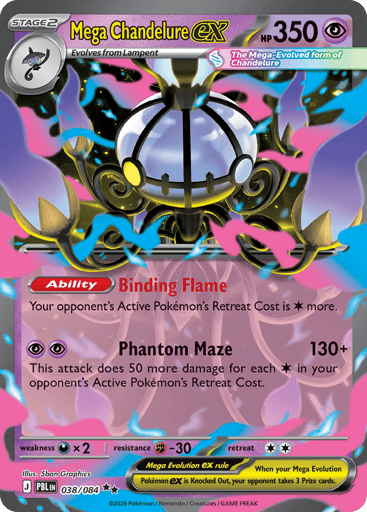 Mega Chandelure ex - Pitch Black 38