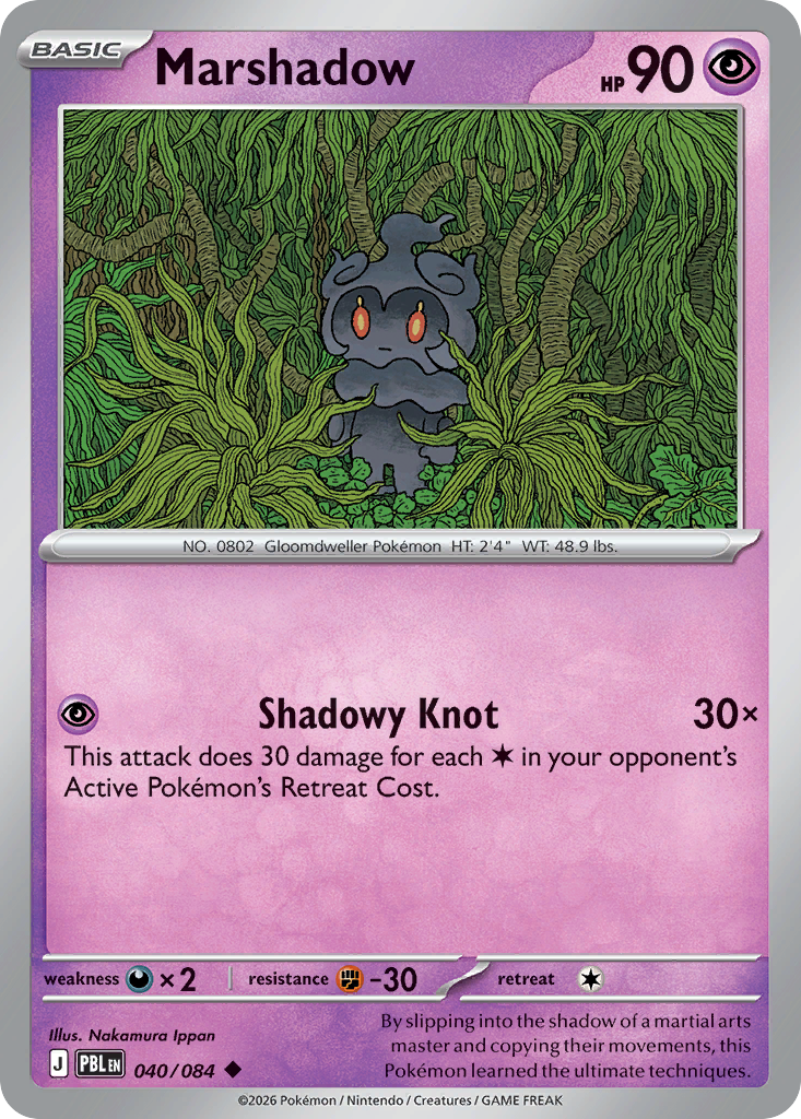 Marshadow – Pitch Black 040/084 Pokémon card
