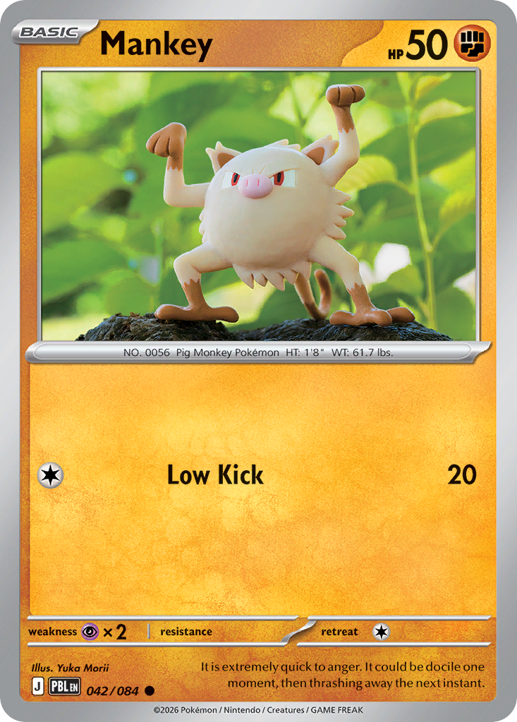 Mankey – Pitch Black 042/084 Pokémon card