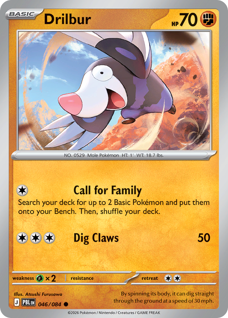 Drilbur – Pitch Black 046/084 Pokémon card