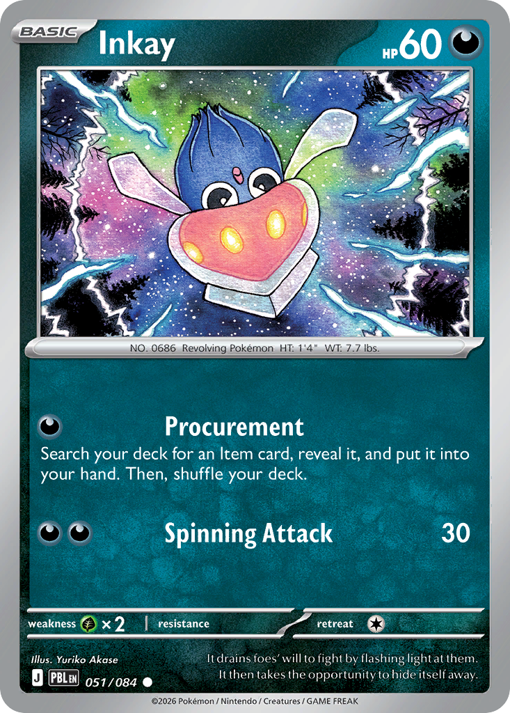 Inkay – Pitch Black 051/084 Pokémon card