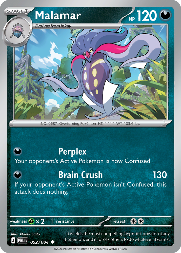 Malamar – Pitch Black 052/084 Pokémon card