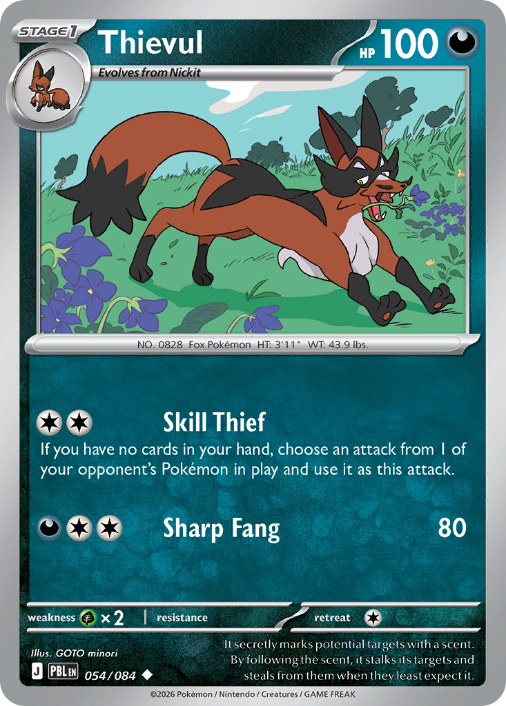 Thievul – Pitch Black 054/084 Pokémon card