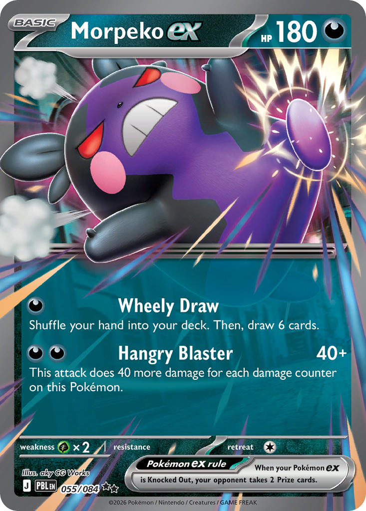 Morpeko ex – Pitch Black 055/084 Pokémon card