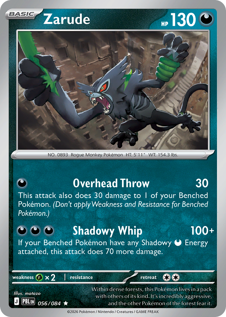 Zarude – Pitch Black 056/084 Pokémon card