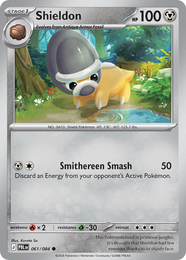 Shieldon – Pitch Black 061/084 Pokémon card