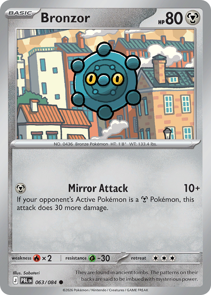 Bronzor – Pitch Black 063/084 Pokémon card