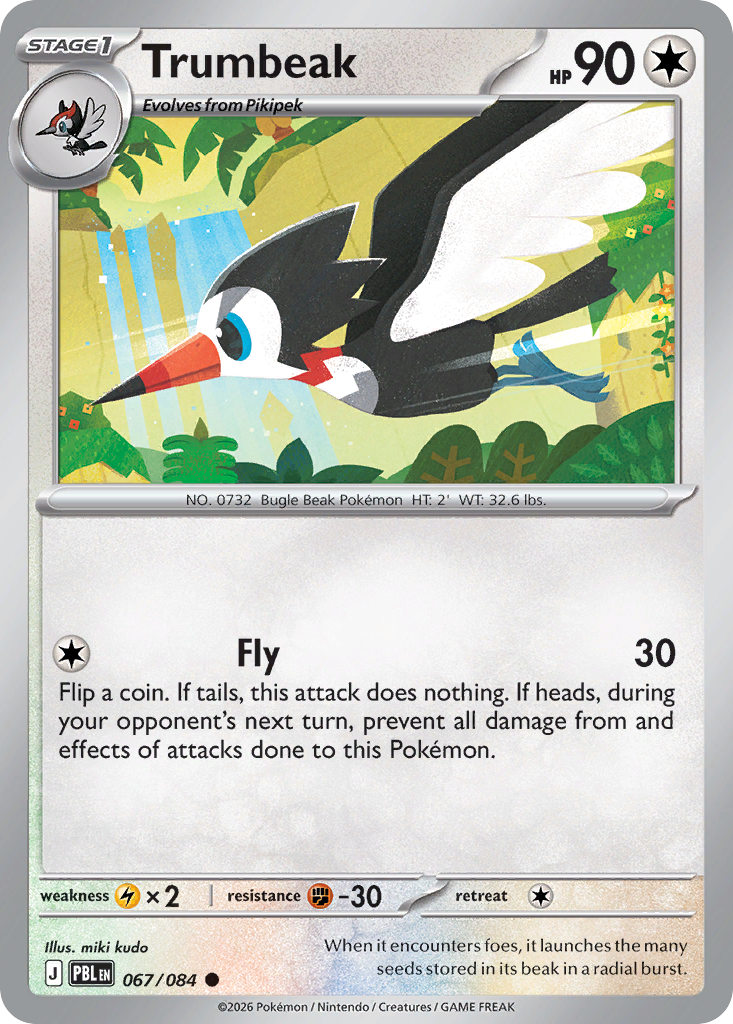 Trumbeak – Pitch Black 067/084 Pokémon card