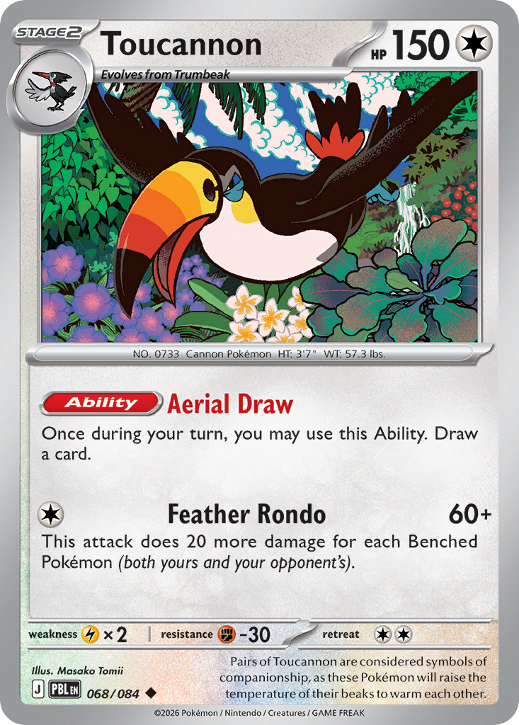 Toucannon – Pitch Black 068/084 Pokémon card