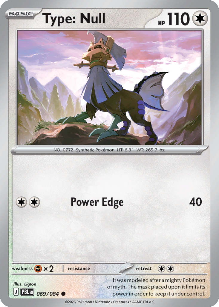 Type: Null – Pitch Black 069/084 Pokémon card
