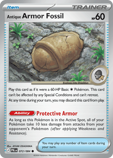 Antique Armor Fossil - Pitch Black 72