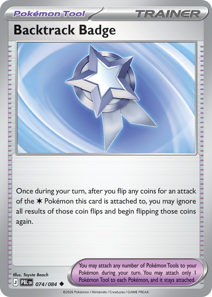 Backtrack Badge – Pitch Black 074/084 Pokémon card