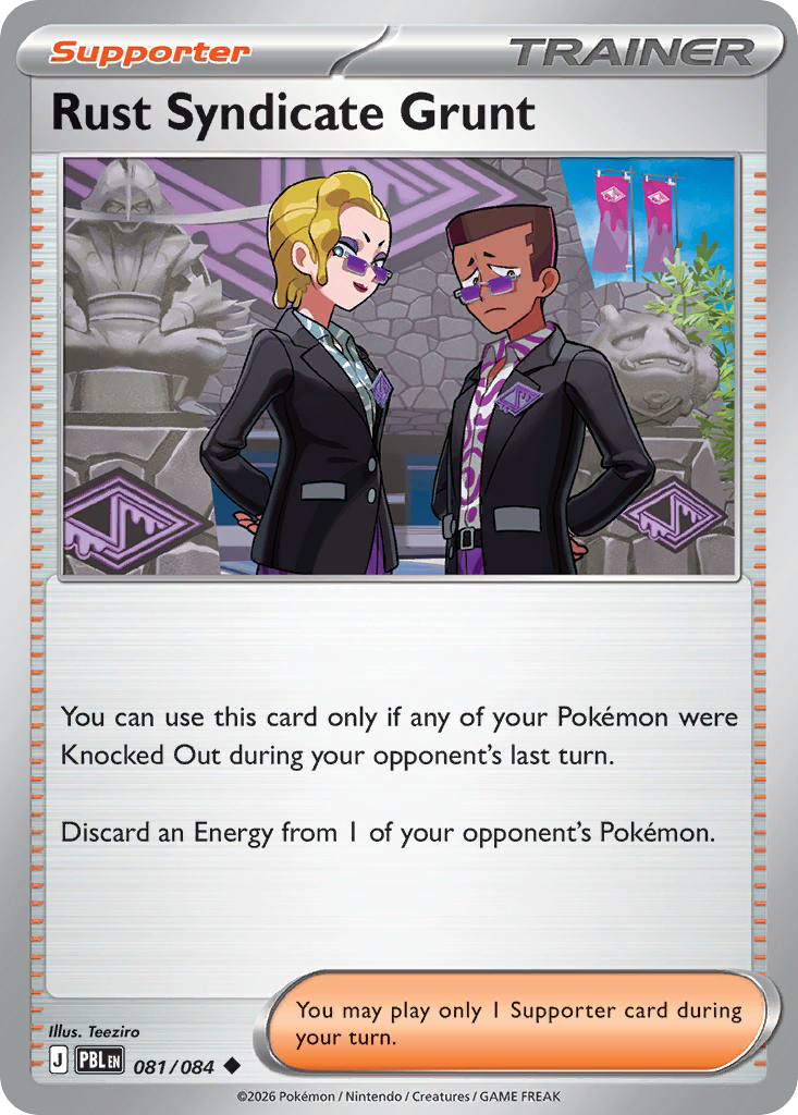 Rust Syndicate Grunt – Pitch Black 081/084 Pokémon card