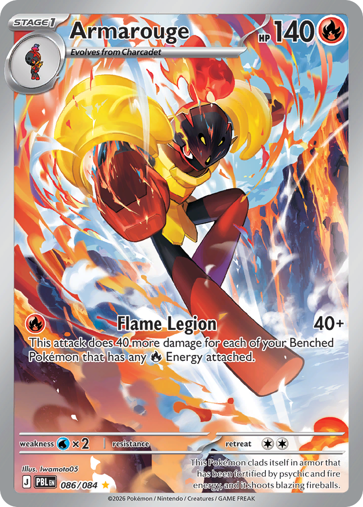 Armarouge – Pitch Black 086/084 Pokémon card
