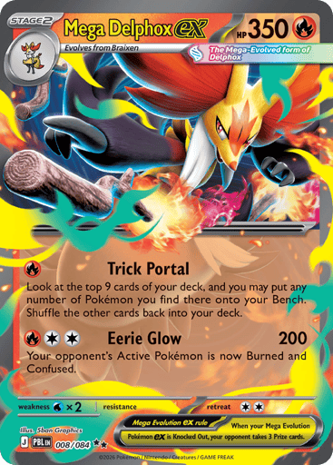 Mega Delphox ex - Pitch Black 8