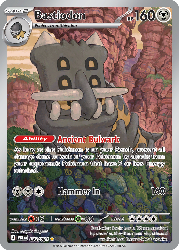 Bastiodon – Pitch Black 093/084 Pokémon card