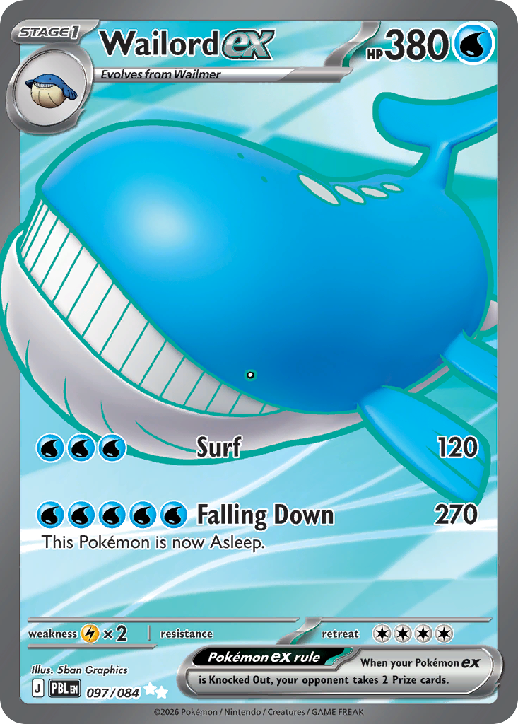 Wailord ex – Pitch Black 097/084 Pokémon card
