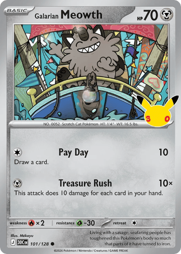 Galarian Meowth - 30th Celebration 101