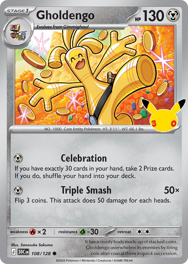 Gholdengo – 30th Celebration 108/128 Pokémon card