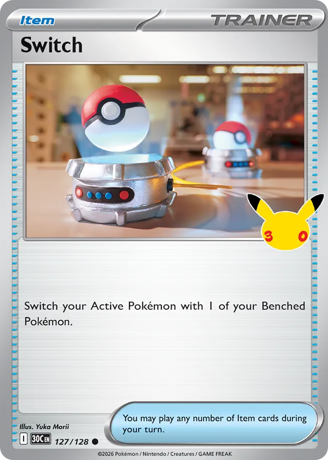 Switch – 30th Celebration 127/128 Pokémon card
