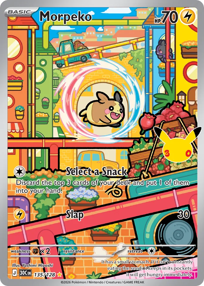 Morpeko – 30th Celebration 135/128 Pokémon card