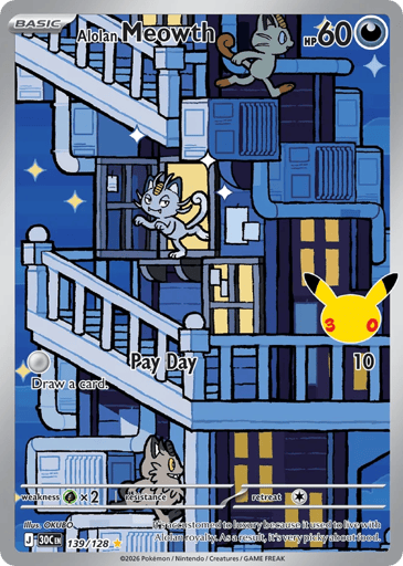 Alolan Meowth - 30th Celebration 139