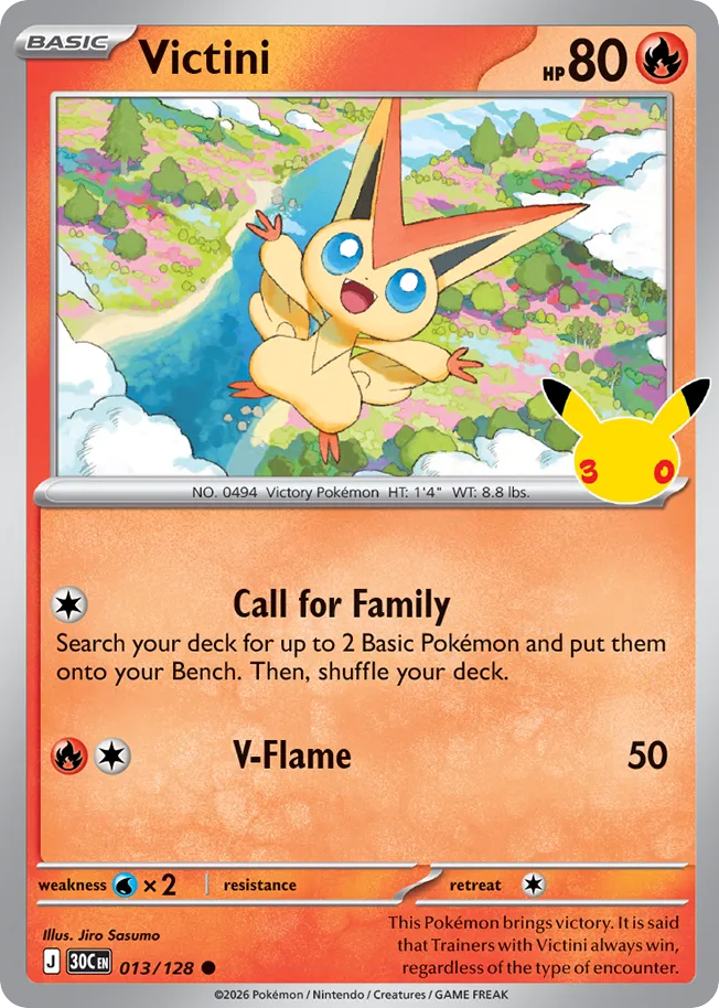 Victini – 30th Celebration 013/128 Pokémon card