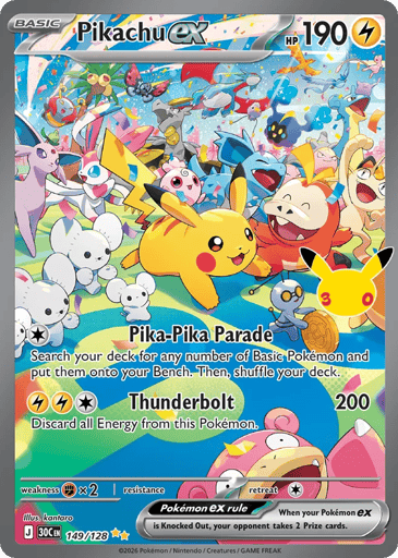Pikachu ex - 30th Celebration 149