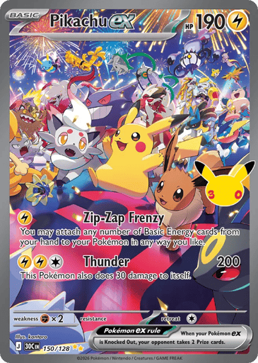 Pikachu ex - 30th Celebration 150