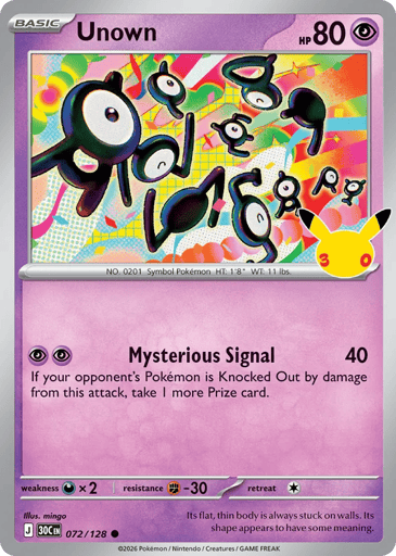 Unown - 30th Celebration 72
